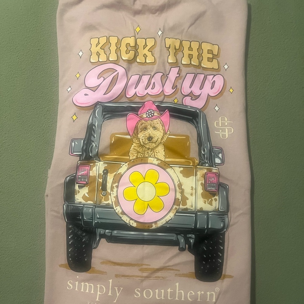 Simply Southern Kids Tan 'Kick the Dust Up' T-Shirt